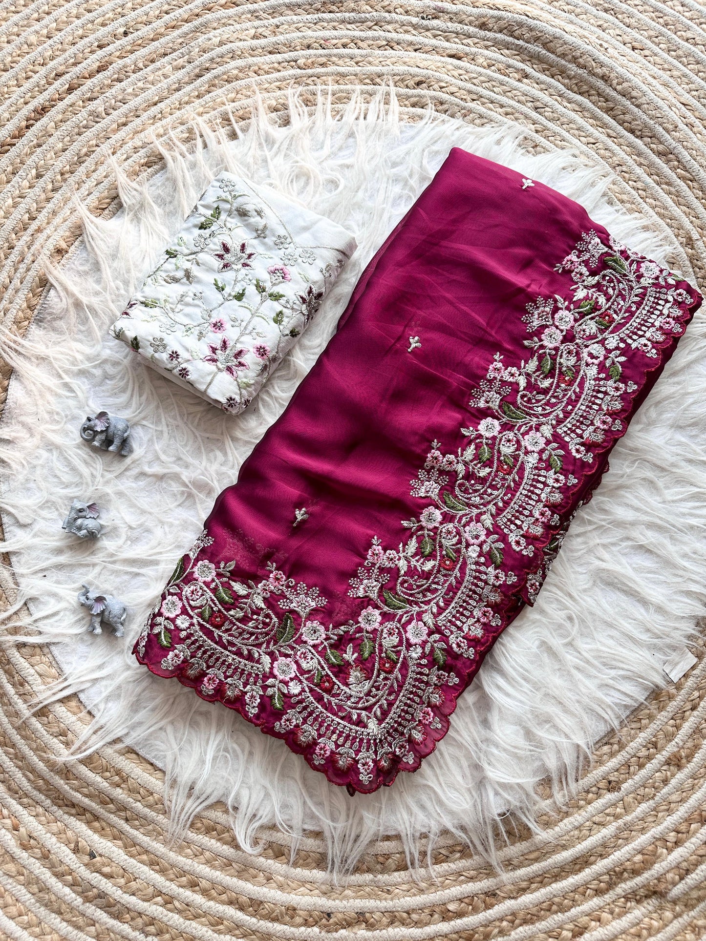 Reba Embroidered Saree