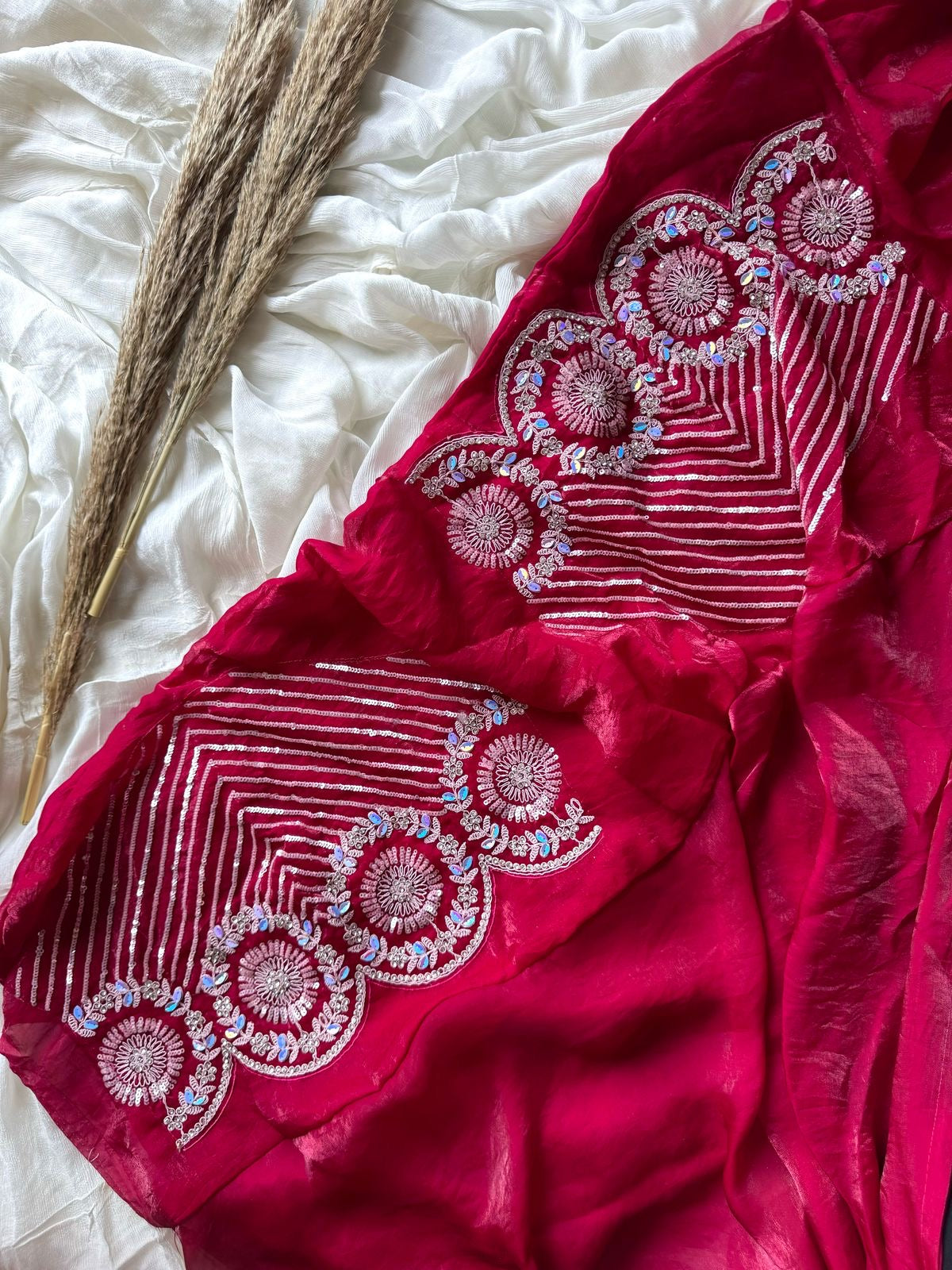 Panchi Safed Saree