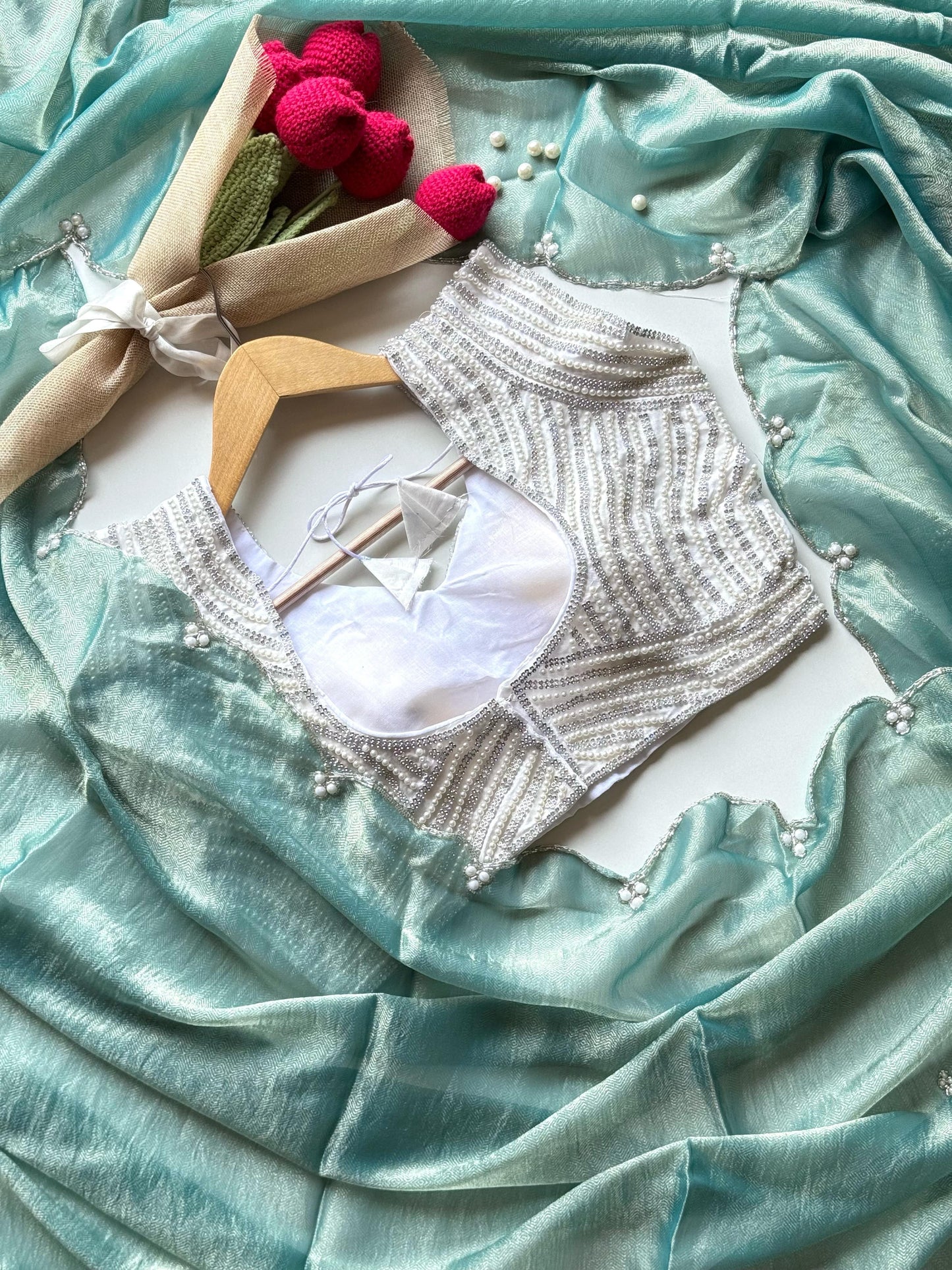 Stars on Sky Rose Saree