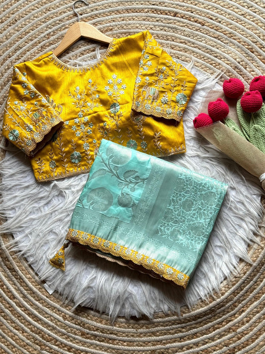 Antara Pattu Silk Saree (sky)