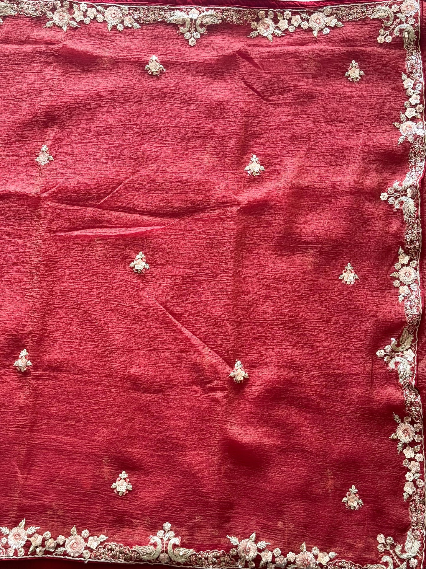 Naveli Red Saree