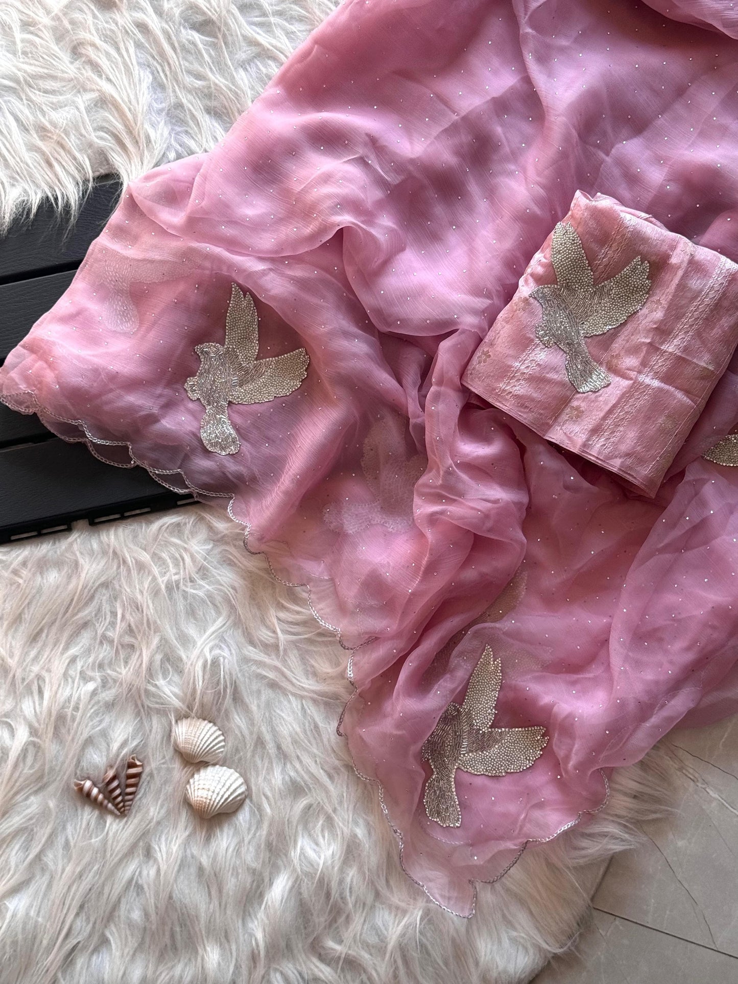 Panchi Safed Saree