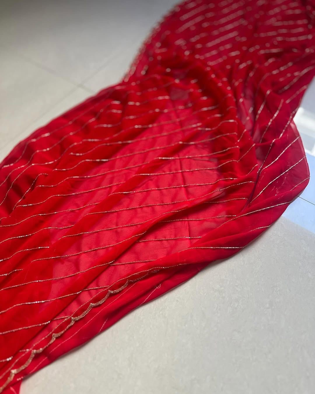 Naveli Red Saree