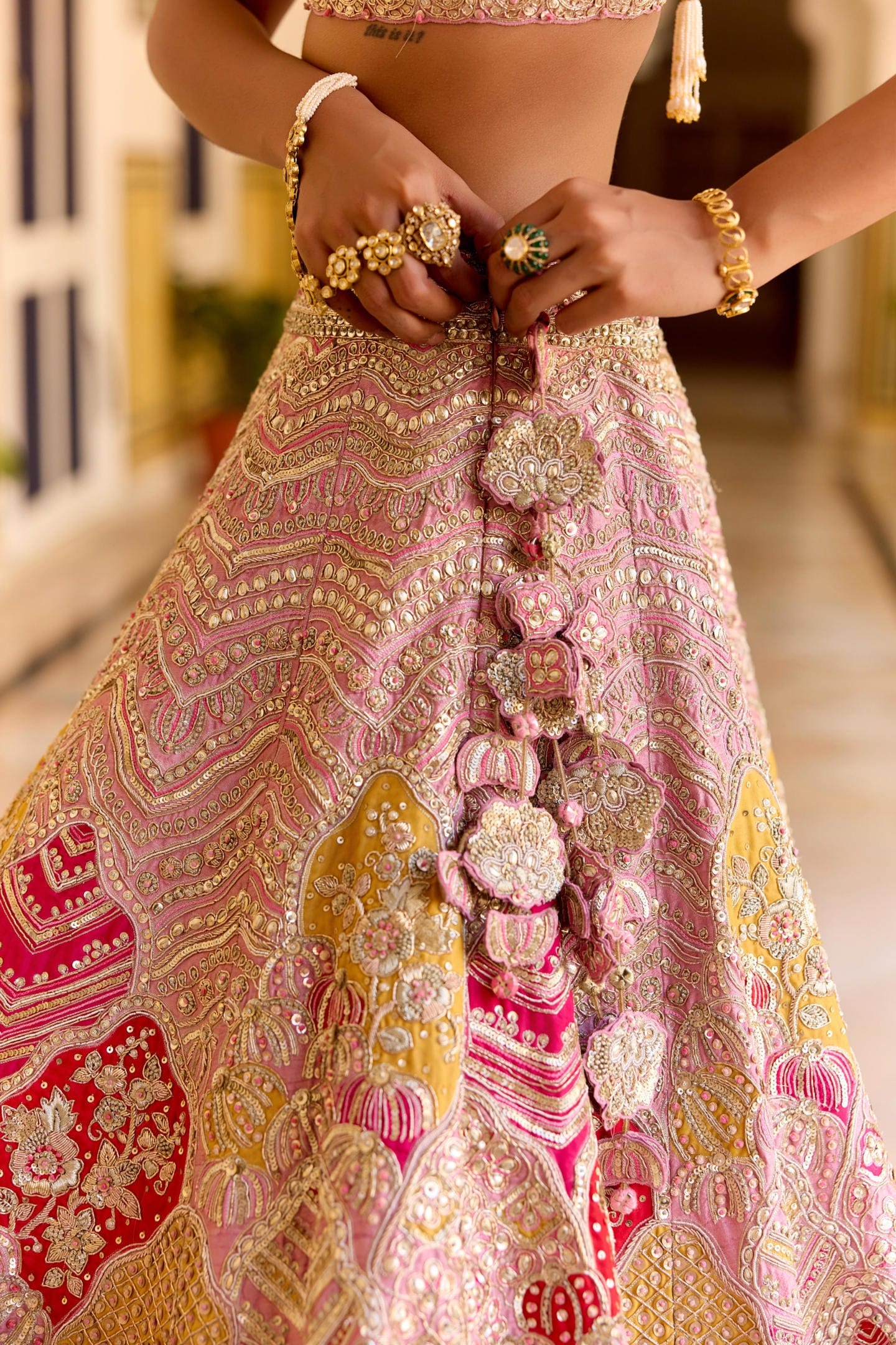 Rosaline Pink Bridal Lehenga Set