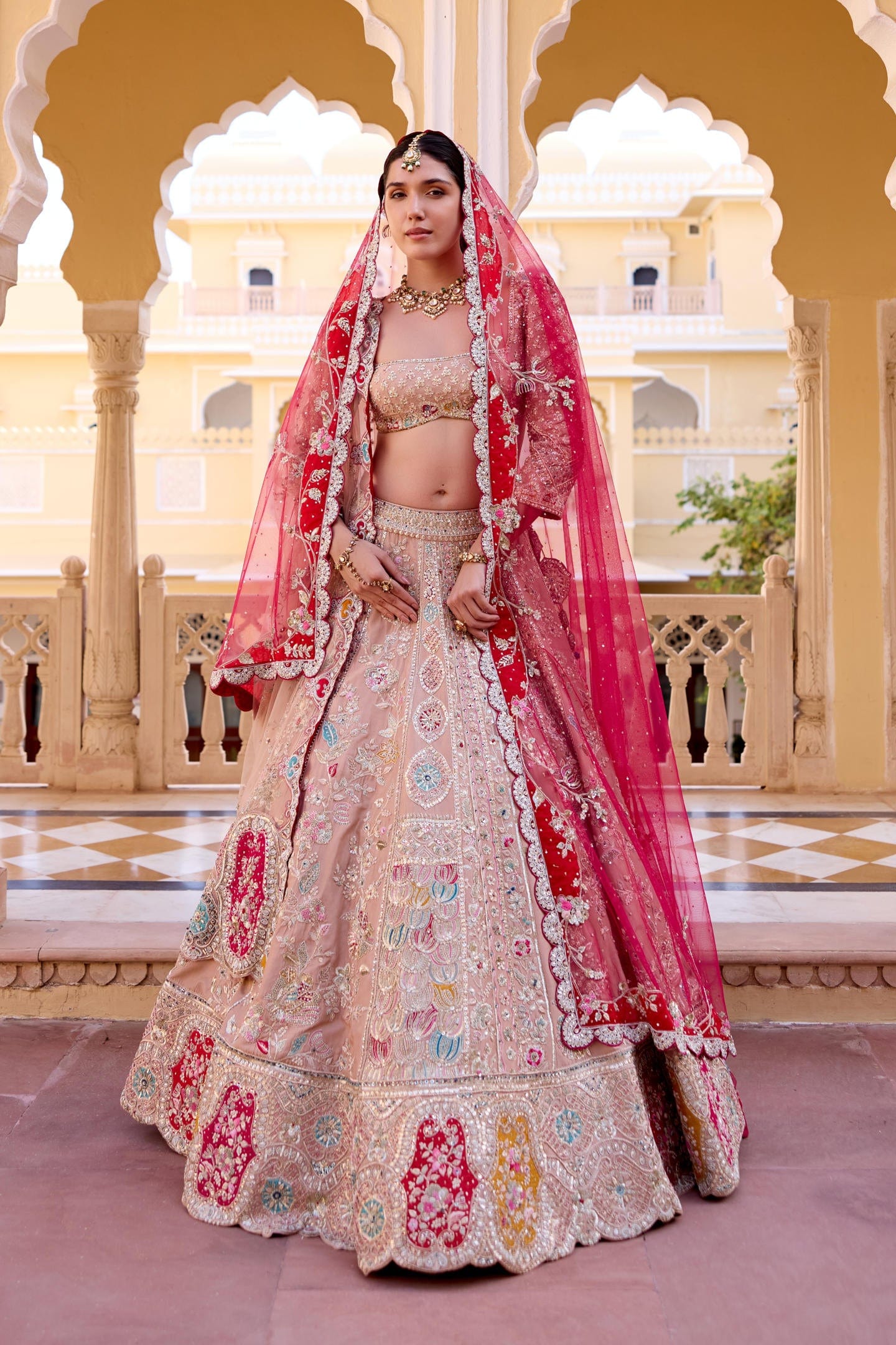 Caramel Taupe Bridal Lehenga Set