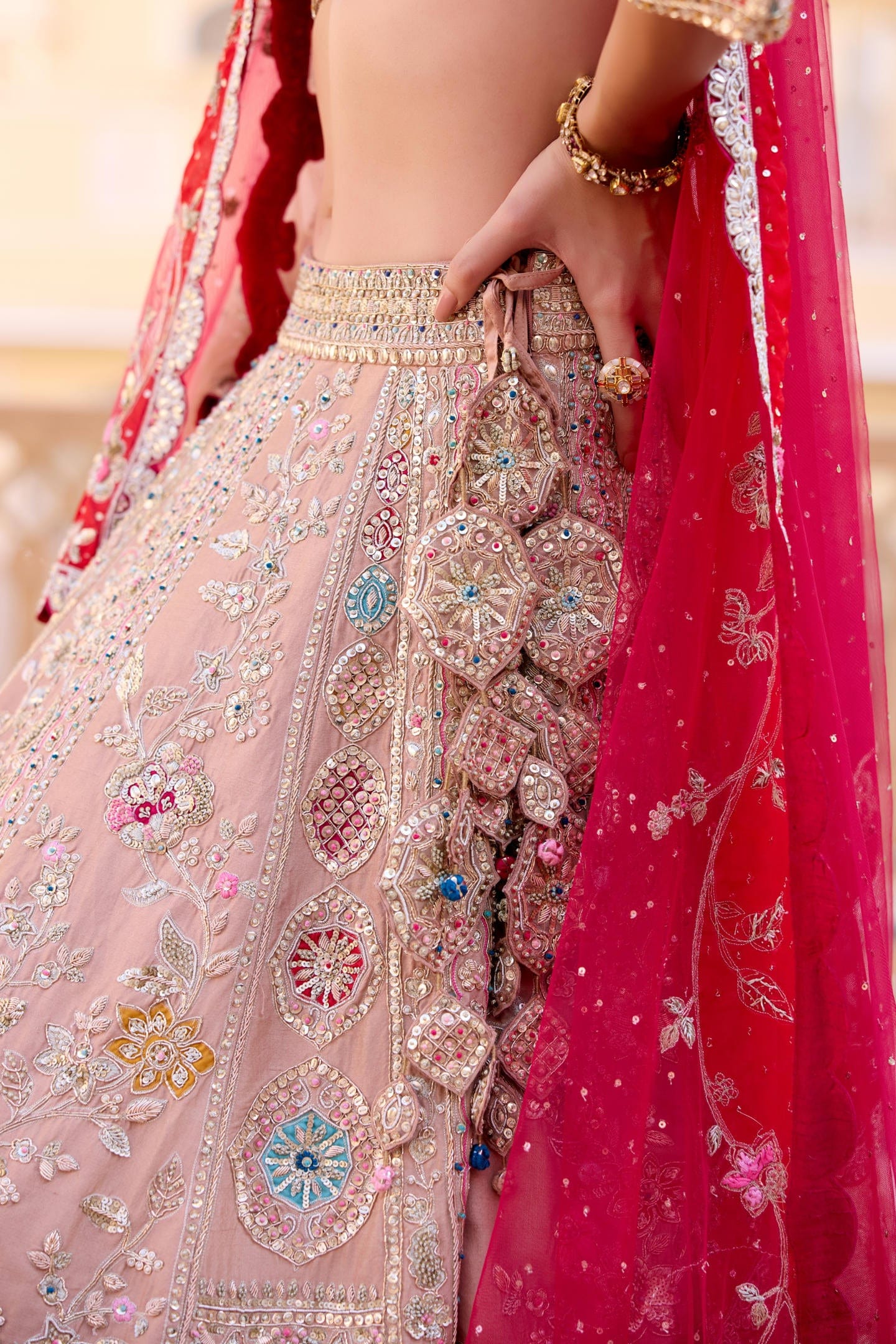 Caramel Taupe Bridal Lehenga Set