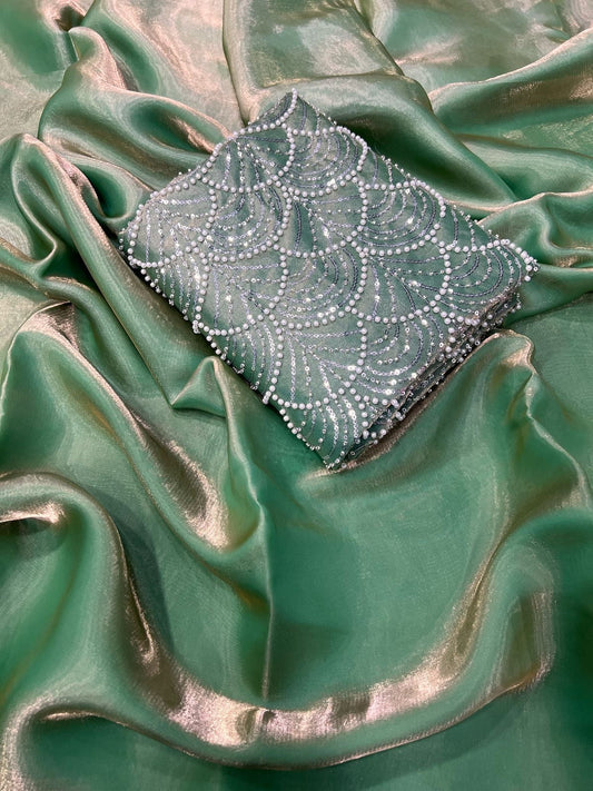 Moon Shine Green Saree