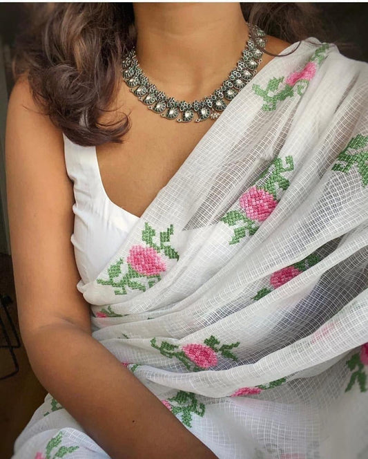 Valentine Tissue Saree