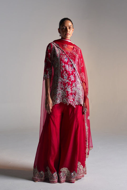 cut ruby sharara set